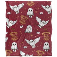 Warner Brothers Harry Potter Hedwig AOP Blanket 152 x 127 cm in White
