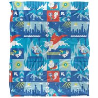 Warner Brothers Dc League Of Super Pets Officially Licensed Silky Touch Super Soft Throw Blanket 152 x 127 cm in White