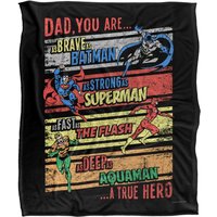 Warner Brothers Jla Aquaman, Batman, Flash, Superman Officially Licensed Silky Touch Super Soft Throw Blanket 152 x 127 cm in White