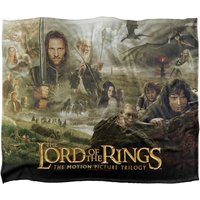Lord of the Rings The Blanket, 152x127 cm Trilogy Poster Silky Touch Super Soft Throw Blanket in White