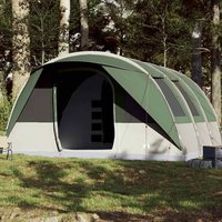 Berkfield Home Family Tent Tunnel 7-Person Green Waterproof