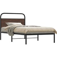 Berkfield Home Bed Frame Without Mattress 90x190 cm Single Brown Oak Engineered Wood