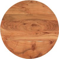 Berkfield Home Table Top √ò40x3.8 cm Round Solid Wood Acacia in Brown | Size: 40x3.8 cm