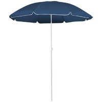 Berkfield Home Outdoor Parasol with Steel Pole Blue 180 cm