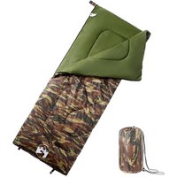 Berkfield Home Sleeping Bag for Adults Camping 3 Seasons in Green