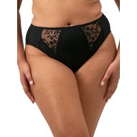 Elomi Women's Zarla High Leg Brief in Black | Size: 20