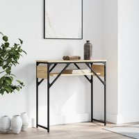 Berkfield Home Console Table with Shelf Sonoma Oak 75x30x75cm Engineered Wood in Brown | Size: 75 x 30 x 75 cm