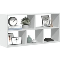 Berkfield Home Wall Shelf White 100x25x50 cm Engineered Wood | Size: 100 x 25 x 50 cm