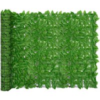 Berkfield Home Balcony Screen with Green Leaves 400x150 cm