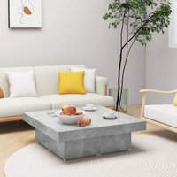 Berkfield Home Coffee Table Concrete Grey 90x90x28 cm Engineered Wood | Size: 90 x 90 x 28 cm
