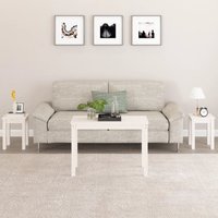 Berkfield Home Nesting Tables 3 pcs White Solid Wood Pine