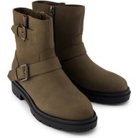 TOMS Women's Ionie Moto Ankle Boot in Green | Size: 6