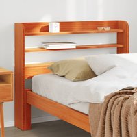 Headboard Shelves Wax 75 cm Solid Wood Pine