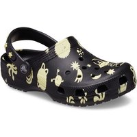 Crocs Toddler Classic Graphic Clog in Black | Size: Infant 10