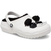 Crocs Toddler Classic Lined Fun Lab Slipper in White | Size: Infant 5