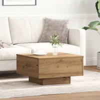 Berkfield Home Couch Table Artisan Oak Solid Oak Wood 55 x 55 x 31 cm Durable in Brown