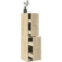 Berkfield Home Apothecary Cabinet Sonoma Oak 30x41x144.5 cm Engineered Wood in Brown