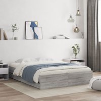 Bed Frame Drawers without Mattress Sonoma 150x200 cm King