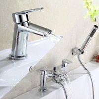 Chrome Wilpa Basin Mixer & Bath Shower Mixer Tap