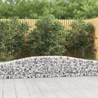 Berkfield Home Arched Gabion Baskets 3 pcs 400x30x40/60 cm Galvanised Iron in Silver