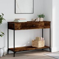 Berkfield Home Console Table Smoked Oak 100x34.5x75 cm Engineered Wood in Brown