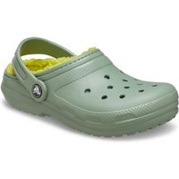 Crocs Girl's Toddler Classic Lined Clog in Green | Size: Infant 4