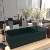 Berkfield Home Bathroom Sink with Overflow Ceramic Dark Green