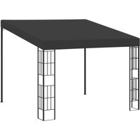 Berkfield Home Wall-mounted Gazebo 3x3 m Anthracite Fabric in Black