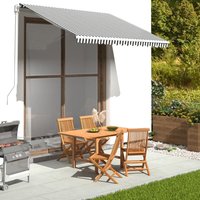Berkfield Home Replacement Fabric for Awning Anthracite & White 3x2.5 m in Black