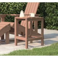Berkfield Home Garden Adirondack Table Brown 38x38x46 cm HDPE | Size: 38 x 38 x 46 cm