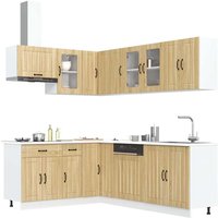 11 Piece Kitchen Cabinet Set Lucca Sonoma Oak Engineered Wood