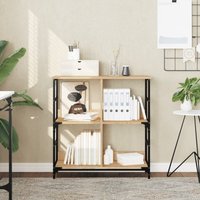 Berkfield Home Bookshelf Sonoma Oak 78.5x33x82 cm Engineered Wood in Brown