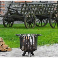 Norfolk Leisure Lifestyle Verona 60cm Metal Fire Basket in Black