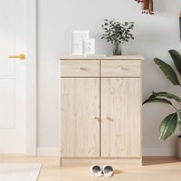 Berkfield Home Shoe Cabinet ALTA 77x35x96 cm Solid Wood Pine in Brown | Size: 77 x 35 x 96 cm