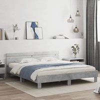 Bed Frame without Mattress Concrete 180x200 cm Super King