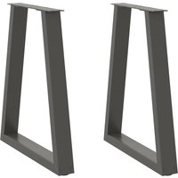 Berkfield Home Coffee Table Legs V-Shape 2 pcs Anthracite 50x(72-73) cm Steel in Black