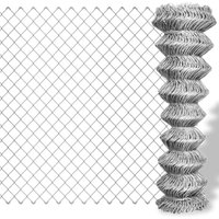 Berkfield Home Chain Link Fence Galvanised Steel 15x1.25 m Silver