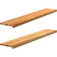 Window Sills 2 pcs Light 140x25x2 cm Solid Wood Oak