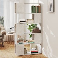 Berkfield Home Book Cabinet Room Divider Concrete Grey 80x24x155 cm Engineered Wood | Size: 80 x 24 x 155 cm