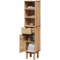 Berkfield Home Bathroom Cabinet OTTA 35x30x159 cm Solid Wood Pine in Brown | Size: 35 x 30 x 159 cm