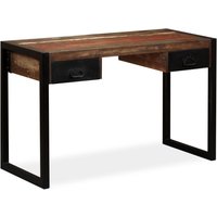 Berkfield Home Desk with 2 Drawers Solid Reclaimed Wood 120x50x76 cm | Size: 120 x 50 x 76 cm