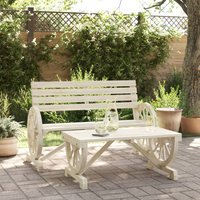 Berkfield Home 2 Piece Garden Lounge Set Solid Wood Fir in Brown