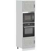 Oven Cabinets 2 pcs Lucca Concrete Engineered Wood