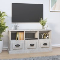 Berkfield Home TV Cabinet Concrete Grey 100x35x50 cm Engineered Wood | Size: 100 x 35 x 50 cm