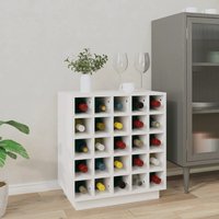 Berkfield Home Wine Cabinet White 55.5x34x61 cm Solid Wood Pine