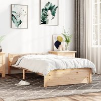 Berkfield Home Bed Frame Solid Wood 90x200 cm in Brown