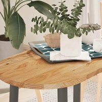 Berkfield Home Table Top Light Brown 80x40x2 cm Solid Wood Oak Oval | Size: 80 x 40 x 2 cm