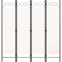 Berkfield Home 4-Panel Room Divider Cream White 160x180 cm