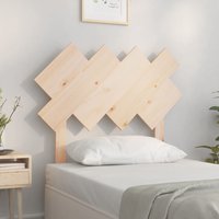 Berkfield Home Bed Headboard 92x3x81 cm Solid Wood Pine in Brown | Size: 92 x 3 x 81 cm