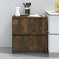 Berkfield Home Sideboard Smoked Oak 70x41x75 cm Engineered Wood in Brown | Size: 70 x 41 x 75 cm